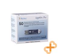MEDISMART Zaffiro Glicemia Test Striscia Diagnostica Non Calibrata 50 Pezzi