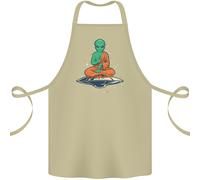 Meditando Alieno UFO Yoga Cotone Grembiule 100% Biologico