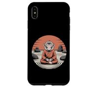 Meditando Monkey Monk Mindfulness Yoga Custodia per iPhone XS Max