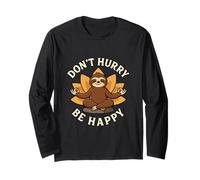 Meditare Bradipo Non affrettarsi Zen Art Maglia a Manica