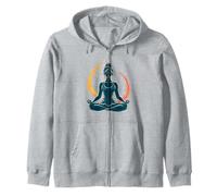 meditare, Donna, in, Loto, Posa, Yoga, Arte Felpa con Cappuccio