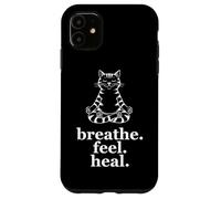 Meditare il gatto respirare sentire la meditazione di Custodia per iPhone 11