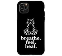 Meditare il gatto respirare sentire la meditazione di Custodia per iPhone 11 Pro Max