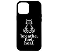 Meditare il gatto respirare sentire la meditazione di Custodia per iPhone 12 Pro Max