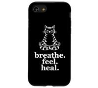 Meditare il gatto respirare sentire la meditazione di Custodia per iPhone SE (2020) / 7/8