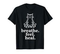 Meditare Il Gatto Respirare Sentire la Meditazione di Maglietta