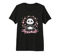 meditare, Panda, con, ciliegio, Fiori, Carino, Zen, consapevolezza Maglietta Premium