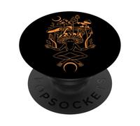 meditare, rana, con, fungo, corona, e, natura, elementi PopSockets PopGrip Adesivo