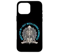Meditare Scheletro Mindfulness Yoga Spirituale Amare Gentilezza Custodia per iPhone 16 Pro Max