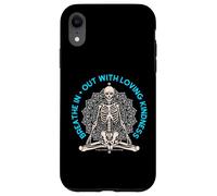 Meditare Scheletro Mindfulness Yoga Spirituale Amare Gentilezza Custodia per iPhone XR