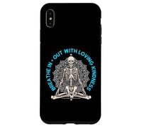 Meditare Scheletro Mindfulness Yoga Spirituale Amare Gentilezza Custodia per iPhone XS Max