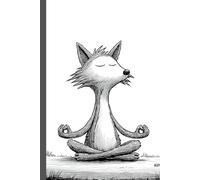 Meditating fox: Work Notebook, Funny Office Gift for Women, Coworker, Boss, Secret Santa Gag Gift (Blank Lined Journal)