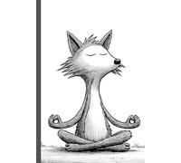 Meditating fox: Work Notebook, Funny Office Gift for Women, Coworker, Boss, Secret Santa Gag Gift (Blank Lined Journal)