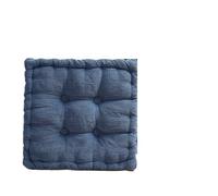 Meditation Floor Square Pillow For Seating On Solid Tufted Thick Pad Cushion For Yoga Balcony Chair Seat Cushions Per Panchine Da Giardino(Blue)