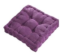 Meditation Floor Square Pillow For Seating On Solid Tufted Thick Pad Cushion For Yoga Balcony Chair Seat Cushions Per Panchine Da Giardino(Purple)