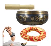 Meditation Sound Bowl - Decorative Tibetan Singing Bowl, Handcrafted Prayer Pot, Yoga Studio & Meditation Instrument, Soothing Sound Bath, Relaxing Ambient Sounds for Home & Bedroom