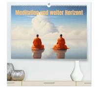 Meditation und weiter Horizont (hochwertiger Premium Wandkalender 2026 DIN A2 quer), Kunstdruck in Hochglanz: Innere Ruhe und Erhabenheit