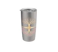 Meditatore Spirituale Natura Riflessi Yoga Consapevolezza Bicchiere termico in acciaio inox doppia parete