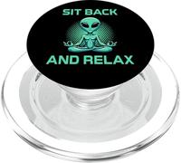 Meditazione Aliena Meditare Rilassarsi Sit Back And Relax PopSockets PopGrip per MagSafe