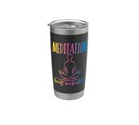 Meditazione batte il farmaco messaggio positivo Zen Yoga Design Bicchiere termico in acciaio inox doppia parete