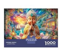 Meditazione Buddhista Per L'ufficio: 1000 Pezzi Del Puzzle Relax Mentale Little Monk Meditation Office Break Puzzle, Il Puzzle Più Venduto Per Pause Produttive 38x26cm/1000pcs