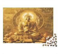 Meditazione Buddhista Puzzle 1000 Pezzi In Incastro Perfetto, Un Premium Jigsaw Puzzle Per Art-terapia, Ideale Per Serata Giochi in Scatola, Regalo Per La Pensione 52x38cm/1000pcs