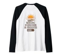 Meditazione Camminata in Progress Sunrise Mindfulness Path Maglia con Maniche Raglan