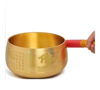 Meditazione con ciotola tibetana in bronzo, ciotola for la pratica del suono del Buddha for il rilassamento e la guarigione(8 pollici)