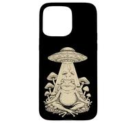 Meditazione Divertente Cottagecore Frog Alien UFO funghi funghi Custodia per iPhone 15 Pro Max