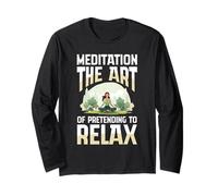 Meditazione L'Arte di fingere di Rilassarsi Yoga Maglia a Manica
