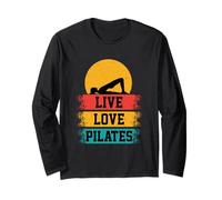 Meditazione Pilates Ponte Posa Divertente Live Love Pilates Retro Maglia a Manica