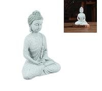 Meditazione Statua di Buddha Buddha Seduto Piccolo Giardino Zen Scultura di Buddha Statuetta Ornamento Statuetta di Buddha Seduto per Home Office Soggiorno Tavolo (Budda calmo)