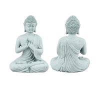 Meditazione Statua di Buddha Buddha Seduto Piccolo Giardino Zen Scultura di Buddha Statuetta Ornamento Statuetta di Buddha Seduto per Home Office Soggiorno Tavolo (Buddha di Preghiera)