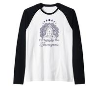Meditazione Yoga con Fasi lunari e Here for The Savasana Maglia con Maniche Raglan