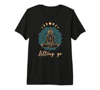 Meditazione Yoga Fasi lunari Letting Go Maglietta Premium