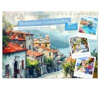Mediterrane Landschaften (Tischkalender 2026 DIN A5 quer), CALVENDO Monatskalender: Erkunden Sie die idyllischen Olivenhaine, die sanften Hügel und ... Zitronenplantagen, die diese Regionen prägen.