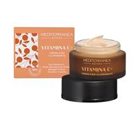 MEDITERRANEA COSMETICS Crema Viso Biologica con Vitamina C Antimacchie Illuminante Idratante con Aloe Vera Acido Ialuronico e Bakuchiol per Pelle Luminosa e Uniforme 50 ml