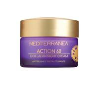MEDITERRANEA COSMETICS Crema Viso Notte Con Cellule Staminali di Goji, Echinacea e Vitamina E Ristrutturante, Levigante e Anti-Rughe Pelle Matura 55+ Linea Action 60 Collagen Night Cream - 50 ml