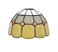 Mediterranean Style Replacement shade 8" x 5.1" Stained Glass for Floor/Table s Pendant Lights & Ceiling Fixtures Fits Standard Fitter One Size