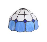 Mediterranean Style Replacement shade 8" x 5.1" Stained Glass for Floor/Table s Pendant Lights & Ceiling Fixtures Fits Standard Fitter One Size
