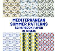 Mediterranean Summer Patterns Scrapbook Paper Pad: Double Sided Sheets for Cardmaking, Craft Projects Mixed media Junk Journal, ATC,