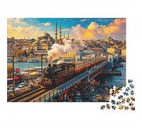 Mediterranean Travel Puzzles 1000 Pezzi Materiale Riciclato Italy Landmark Puzzle for Ragazzo e Ragazza Fun Present & Activity for Casa Ideal for Child‘s Birthday Gift 38x26cm/1000pcs