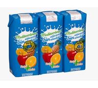 Mediterraneo Sin Azucar Bebida Refrescante Mixta, Zumo de Frutas con Leche Desnatada, Sabor Limón, Sin Azúcares Añadidos, 330 ml, Pack de 3, pack 5