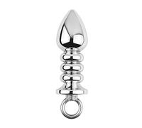 Medium 5.11in BDSM Metal Anal Beads Dildo for Prostate & Vaginal Dilatation Use by Men Women Couples