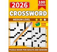 Medium Crossword Puzzle Book For Adults and Seniors with 100 Puzzles: Fun Brain Exercises: Invigorate Your Mind with Relaxing and Focusing Activities ... (The Ideal Present for Crossword Fans)