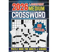 Medium Crossword Puzzle Book for Adults & Seniors - Large Print: 90 Engaging & Stimulating Puzzles with Solutions to Sharpen Your Mind and Boost Focus