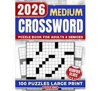 Medium Crossword Puzzle Books for Adults and Seniors 100 Puzzles: Large Print Word Find Games with Verified Clues for Entertaining Brain Workouts