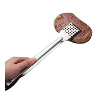Medium Grip Clamp - Kitchen Serving Infradito per Flipping | Stainless Steel with Square Head, Buffet Grilling Tool, Wedding Food Handler, BBQ Cooking Aid, Salad Bar Accessory