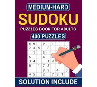 Medium-Hard Sudoku Puzzles Book For Adults: Large Print Brain Challenges for Logical Thinking and Problem-Solving