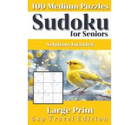 Medium Sudoku for Seniors - Travel Edition: 100 Medium Puzzles with Solutions | 6x9 Travel Size | Easy to Read Large Print Sudoku Puzzle Book | 1 Puzzle Per Page